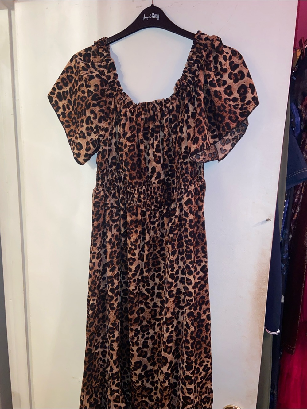 SHEIN Brown Leopard Print Maxi Dress